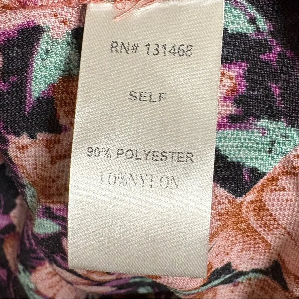 Fate Bohme Floral Button Down Ruched Dress Size Large - Picture 9 of 10